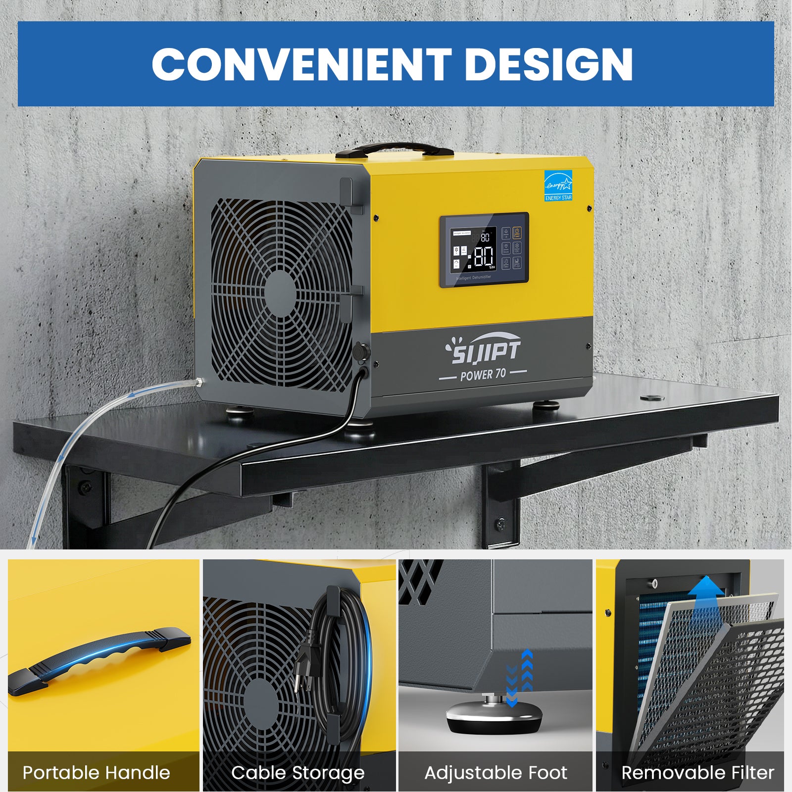 Sijipt Yellow Crawl Space Dehumidifier