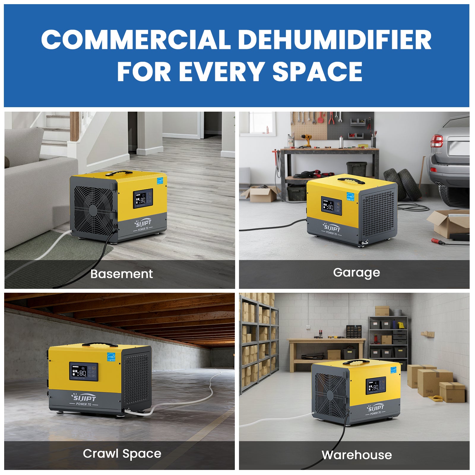 Sijipt Yellow Crawl Space Dehumidifier